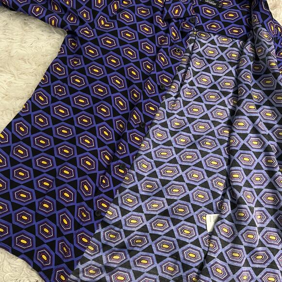 Kate Spade Saturday Geometric Patterned Button Front Shirt Size 2 - Picture 6 of 9
